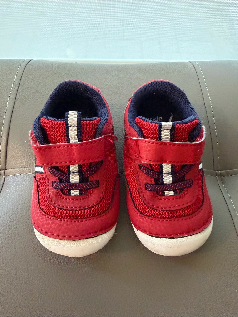 Stride Rite SM Red and Navy Toddler Velcro Sneakers